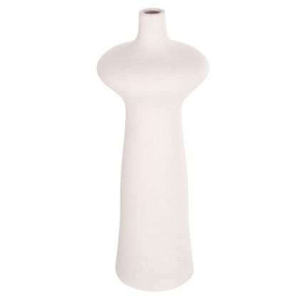 CERAMIC TABLE DECOR SCEPTER HM4636.01 OFF WHITE WITH CRYSTALLIZATION Φ18x49Hcm.
