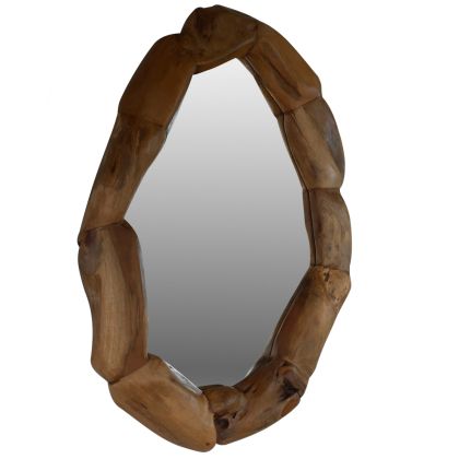 MIRROR HM9359 SOLID TEAK NATURAL COLOR 100X70H