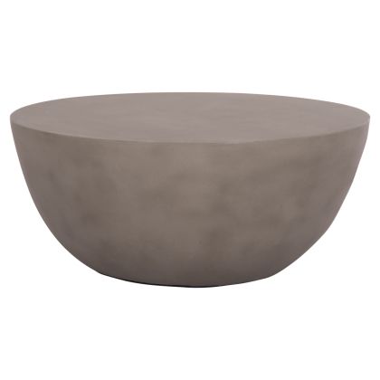 COFFEE TABLE ROUND ALLAN HM18162.03 FIBER CEMENT IN GREY--Φ92x49Hcm.