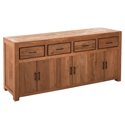 BUFFET GRAYSON HM9802 RECYCLED TEAK WOOD IN NATURAL 220x50x90Hcm.