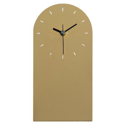 TABLE CLOCK HM4339.03 METAL IN CAPPUCCINO COLOR 12X24.5H cm.