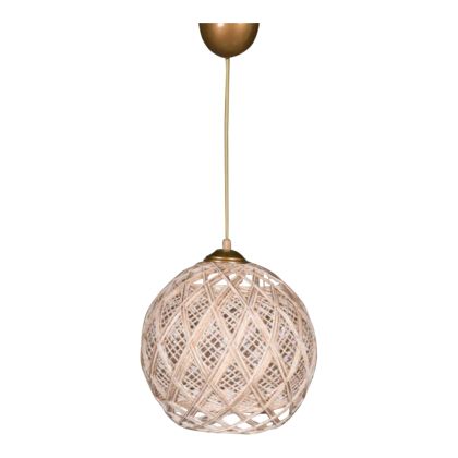 CELING PENDANT INDOORS- OFF-WHITE KNITTED ROPE 22x18x20Hcm.HM7644.02