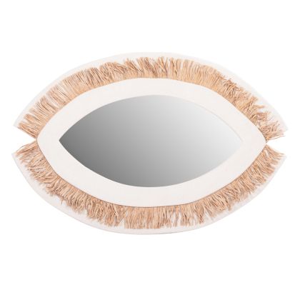 WALL MIRROR SERIES SANTORINI HM4529 MDF IN OFF WHITE-DECOR IN BEIGE 81x1,8x54Hcm.