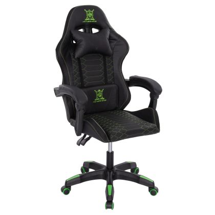 ИГРАЛСКО КРЕСЛО LOOT HM1204 ЧЕРНО-ЗЕЛЕНО PVC И НАЙЛОН 51x49x125Hcm.