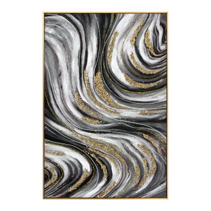WALL PAINTING HM4561 BEIGE PS FRAME-PRINTED CANVAS ABSTRACT 62x4.5x92Hcm.