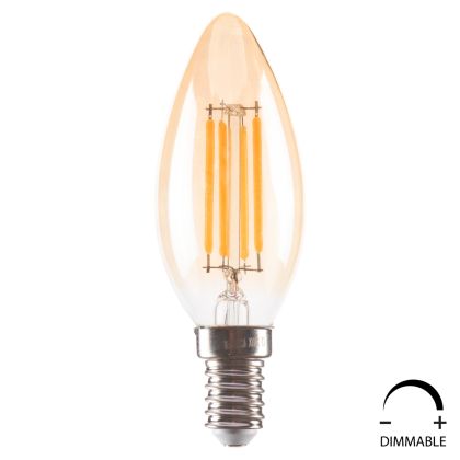 LIGHT BULB HM4048.02 LED FILAMENT 4W E14 3000K GOLD DIMMABLE