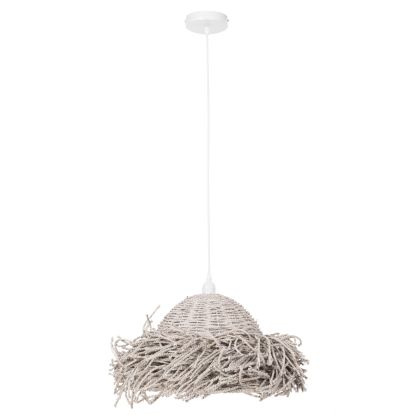 CEILING PENDANT LAMP HM4349 SEAGRASS IN WHITEWASH COLOR Φ50x25-135Hcm.