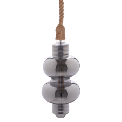CEILING PENDANT LAMP WITH LIGHT BULB HM11929.02--ROPE 1M LONG AND 2cm THICK-E27 SOCKET