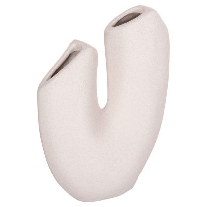 CERAMIC TABLE DECOR ARKEN HM4618.01 OFF WHITE WITH CRYSTALLIZATION 28x10x37Hcm.