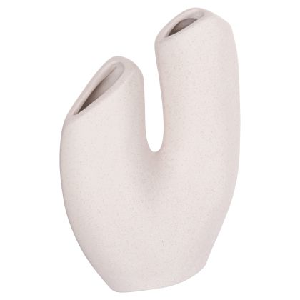 CERAMIC TABLE DECOR ARKEN HM4619.01 OFF WHITE WITH CRYSTALLIZATION 20.5x8x26Hcm.