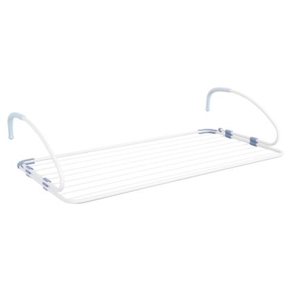 HANGING ALUMINUM DRYING RACK HM12166 WHITE-TOTAL HANGING LENGTH 10m--107x3x55cm.