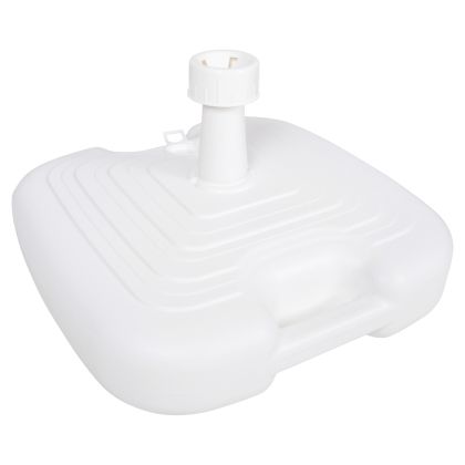 PLASTIC UMBRELLA BASE WITH HANDLE SOLBAS HM6112.01 WHITE COLOR-FOR POLE 20/38mm 45x11Hcm.