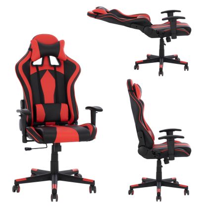 OFFICE GAMING CHAIR DOCKS HM1162.01 BLACK RED PU 67x70x130 cm.