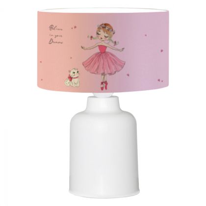 CHILDREN'S TABLE LAMP BALOO HM7577.03 PINK BALLERINA Φ24x32H cm.