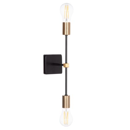 WALL SCONCE SABER2 HM4465 METAL IN BLACK & GOLD 10x14x41Hcm.
