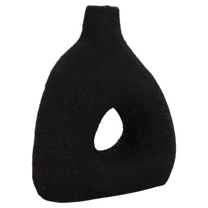 TABLE DECORATIVE VASE DECANT HM4667.01M TERRACOTA IN BLACK--17x6.5x20Hcm.