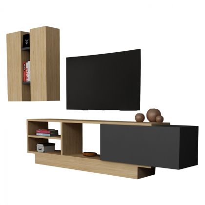 TV UNIT HM9106.01 NATURAL COAL 140x31.6x60H cm.