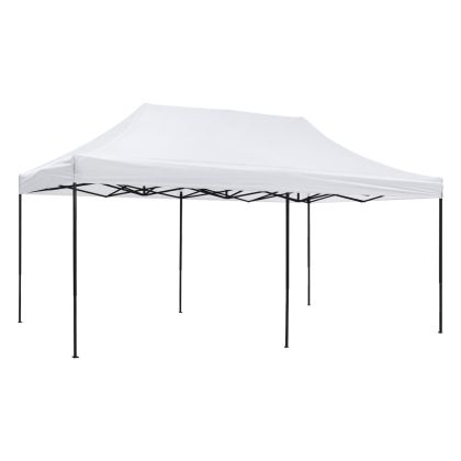 GAZEBO MATTHEW HM6312 FOLDABLE-METAL BLACK FRAME-WHITE SHADE 3x6x3,10Hm