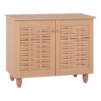 SHOE RACK-CABINET CASSIOPE HM2208.09 MELAMINE IN NATURAL WOOD COLOR 77Χ34Χ63.5Hcm.