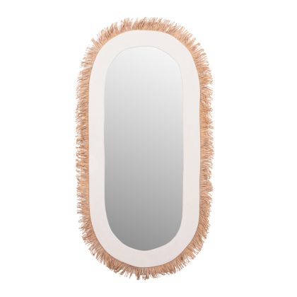 WALL MIRROR SERIES SANTORINI HM4526 MDF IN OFF WHITE-DECOR IN BEIGE 61x1,8x120Hcm.