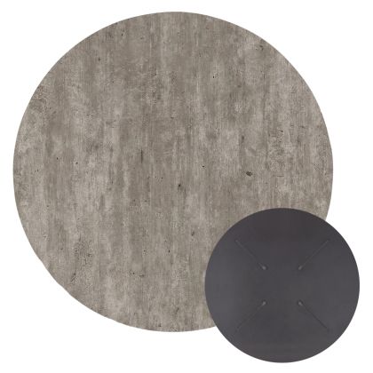 HPL TABLETOP HM5842.37 ROUND IN CONCRETE Φ70cm.