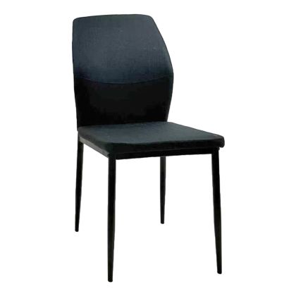 DINING CHAIR DIAZ HM18346.02 BLACK FABRIC & METAL LEGS 41,5x52x87Hcm.