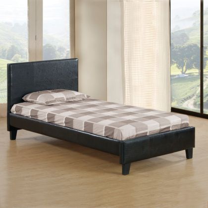 Bed Fenia 110x190 cm Brown PU HM530.01 116Χ203Χ92