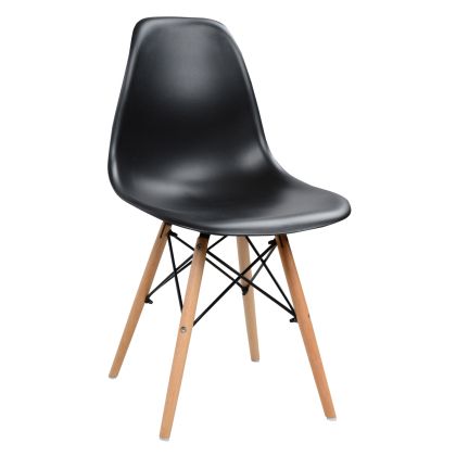 DINING CHAIR 2PCS TWIST HM8460.22 BLACK PP--BEECH WOOD 46x50x82Hcm.