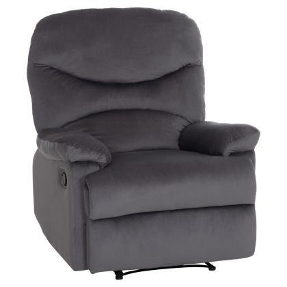ARMCHAIR WITH MANUAL RECLINER BRAYLEN HM3298.01 GREY VELVET 85x90x95Hcm.