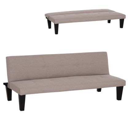 SOFABED 2-SEATER KORO HM3304.04 BEIGE PU LEATHER 165x75x64Hcm.