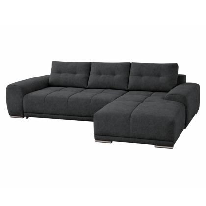 RIGHT CORNER SOFABED COMFYRA HM3336.01R GREY FABRIC 270x181x75Hcm.