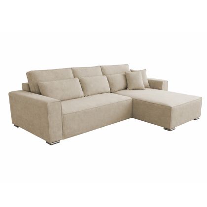 REVERSIBLE CORNER SOFABED CORNERA HM3335.03 BEIGE FABRIC 269x155x89Hcm.
