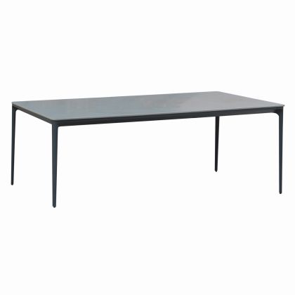 DINING TABLE STAD HM6557.01 GREY ALUMINUM FRAME & SINTERED STONE TOP 180x90x75Hcm.
