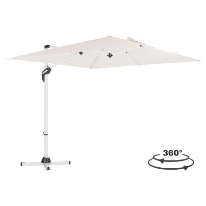POOLSIDE UMBRELLA JAVANTE HM6623.02 WHITE ALUMINUM & SHADE 2.7x2.7x2.7Hcm.