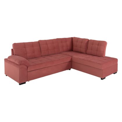 SOFABED RIGHT CORNER JADE HM3144.03R DUSTY PINK VELVET 250x80-180x73-88Hcm.