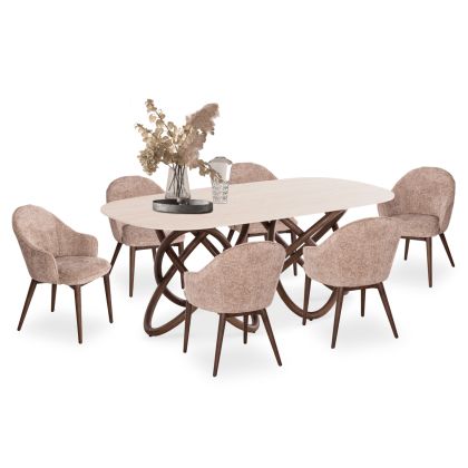 Dining set 7pcs Orbiter(L)