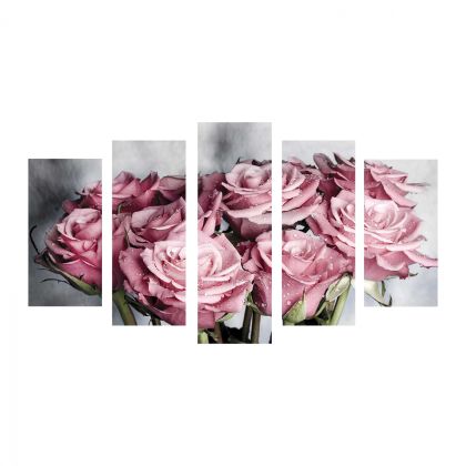 Canvas 5 piece set MDF English Roses HM7206.02 100x60x0,3 cm.