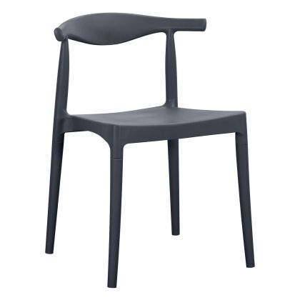 OUTDOOR DINING CHAIR ALOR HM6624.03 POLYPROPYLENE IN GREY 47x55x74.5Hcm.