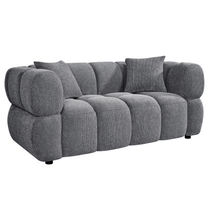 SOFA 2-SEATER NORIKA HM3332.01 GREY FABRIC 172x91x72Hcm.