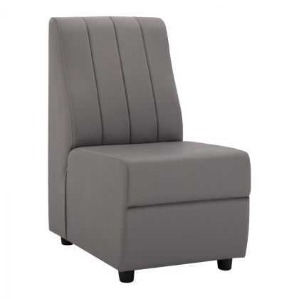 Armchair Landon HM3162.10, Grey PU, 51x66x93 cm.