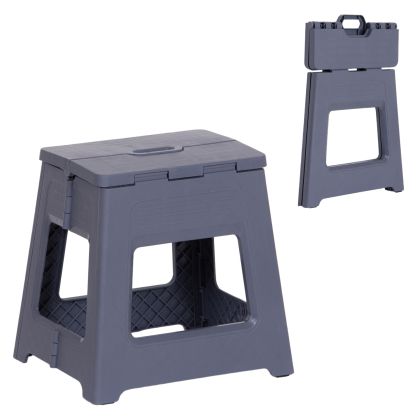 FOLDABLE POLYPROPYLENE STOOL SOLIS HM18392.01 GREY 30x25x30Hcm.