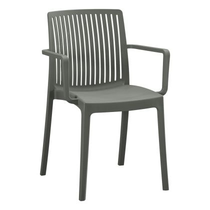 POLYPROPYLENE ARMCHAIR IDA HM6127.04 DARK OLIVE 41,3x54,2x81,8Hcm.