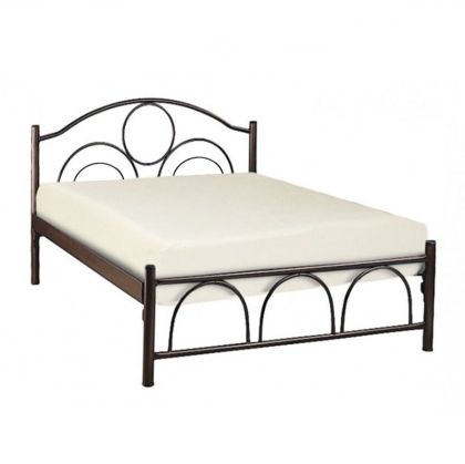 METALLIC BED KYKLOS HM10366.01 IN BROWN COLOR 150x200x90Hcm.