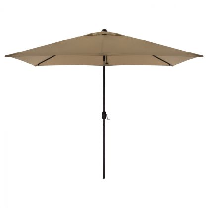 ALUMINUM UMBRELLA HM6029.02 RECTANGULAR TAUPE 262x170x253 cm.