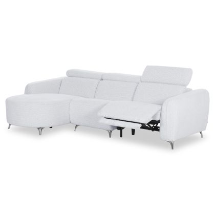 LEFT CORNER 3-SEAT SOFA WITH RECLINE VALENTE HM3317.01L LIGHT GREY FABRIC 275x160x104H