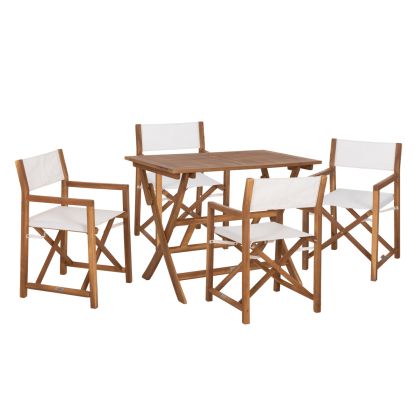 OUTDOOR DINING SET 5PCS SOUL HM10986.02 ACACIA WOOD--ECRU TEXTILENE