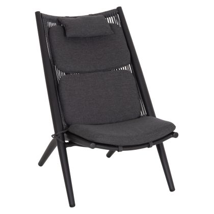 Шезлонг за релакс Remus -цвят тъмно сиво/антрацит 63 x 87 x 94 см.