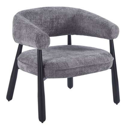 ARMCHAIR KERN HM18478.02 GREY FABRIC--METAL LEGS IN BLACK 70x64x72Hcm.