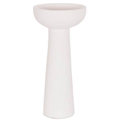 TABLE DECORATIVE VASE LEKKAN HM4664.02L TERRACOTA IN WHITE--Φ18x38Hcm.