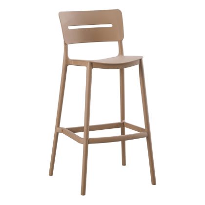 BAR STOOL POLYPROPYLENE SNOD2 HM6100.04 CAPPUCCINO 37,2x50x101,5Hcm.